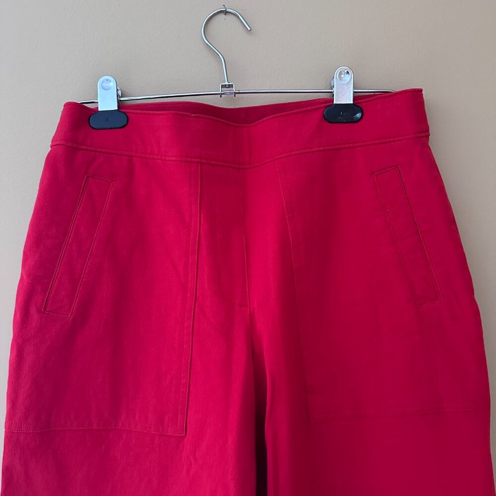 Spanx On-The-Go Cropped Wide-Leg Pants – True Red – Petite – Size M - Picture 3 of 10